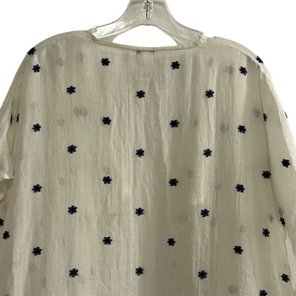 J. Crew Women's Embroidered Tassel Beach Poncho Cover Up Multicolor - Picture 11 of 13